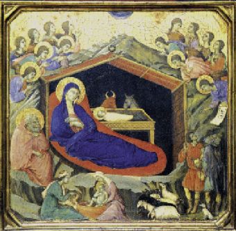 Duccio di Buoninsegna(Sienna ca 1255-ca         1319), Nativit&eacute; 1308-1311. Tempera sur bois, National Galery of         Art, Washington.