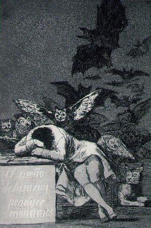 Francisco Goya y Lucientes, Caprice. Le sommeil de la raison génère des monstres. Photo D.R.