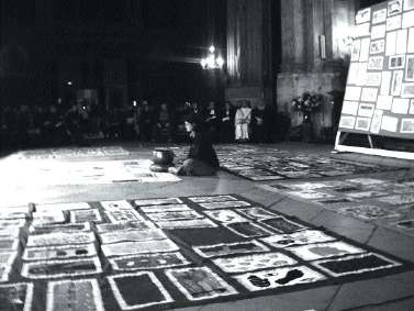 patchwork fait par des gens de la rue