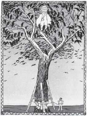 Aristide Briand redresse l'arbre avec les b&eacute;quilles des lois 