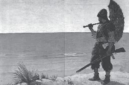 Illustration pour une &eacute;dition           populaire de Robinson de 1917