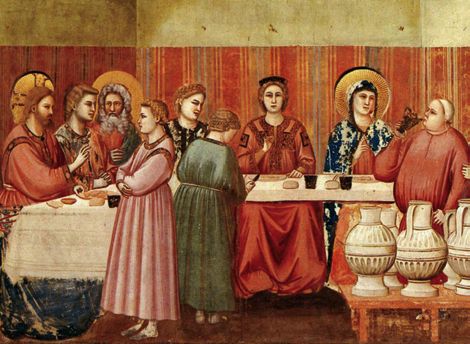 Giotto, Les Noces de Cana. Basilica San Francesco (basilica inferiore), Assisie
