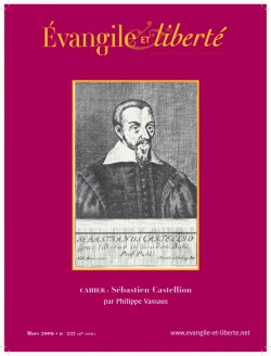 Couverture du n° 227 d’Évangile et liberté dont le cahier, rédigé par Philippe Vassaux, était consacré à Sébastien Castellion.
