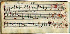 Partie de ténor d’un psaume polyphonique, France, vers 1700.