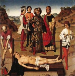 Dirk Bouts, Le Martyre de saint Érasme, Leuven, Collégiale Saint-Pierre