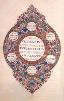 Manuscrit des Œuvres de Tertullien à la Bibliothèque Laurentine de Florence