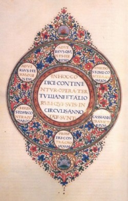 Manuscrit des Œuvres de Tertullien à la Bibliothèque Laurentine de Florence