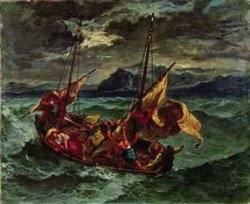 Eugène Delacroix, Le Christ sur lac de Genesareth,1854.