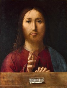 Antonello da Messina : Salvator Mundi. (1465-1475, National Gallery, Londres)