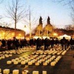 Fête des morts de la rue, Place de la république à Paris, le 17 mars 2015. © Photo géraldine Franck.