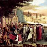 William Penn traitant avec les Indiens, peinture de Edward Hicks, ca 1830.